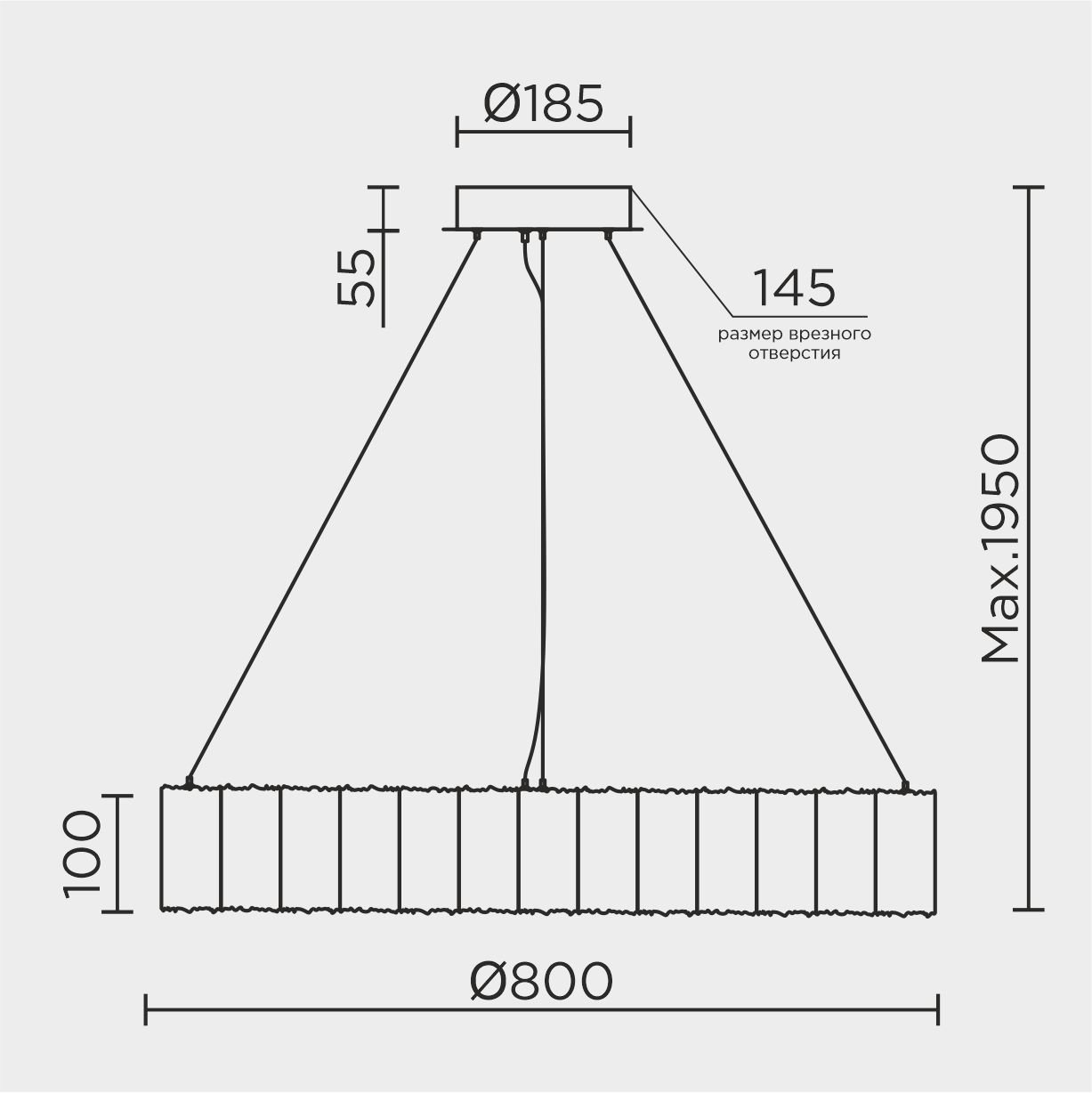 ML.9361.800 GD Подвесная люстра ML Modelux ML.9361.800 GD