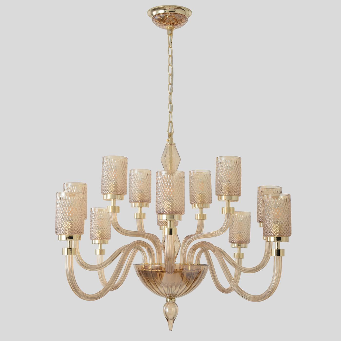 SILVESTRO SP12 AMBER Подвесная люстра Crystal Lux Silvestro SILVESTRO SP12 AMBER