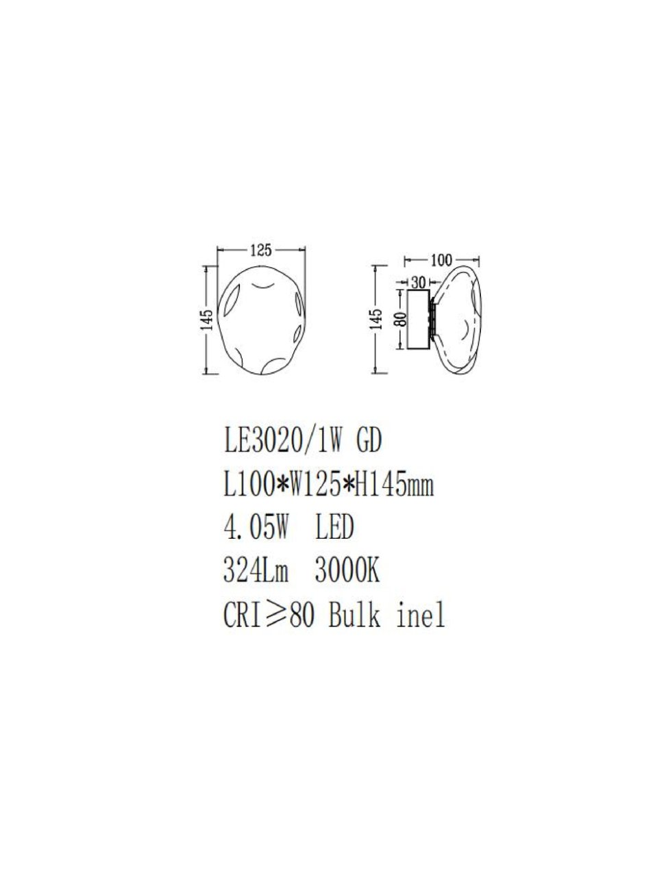 LE3020/1W GD Настенный светильник LEON Magic LE3020/1W GD