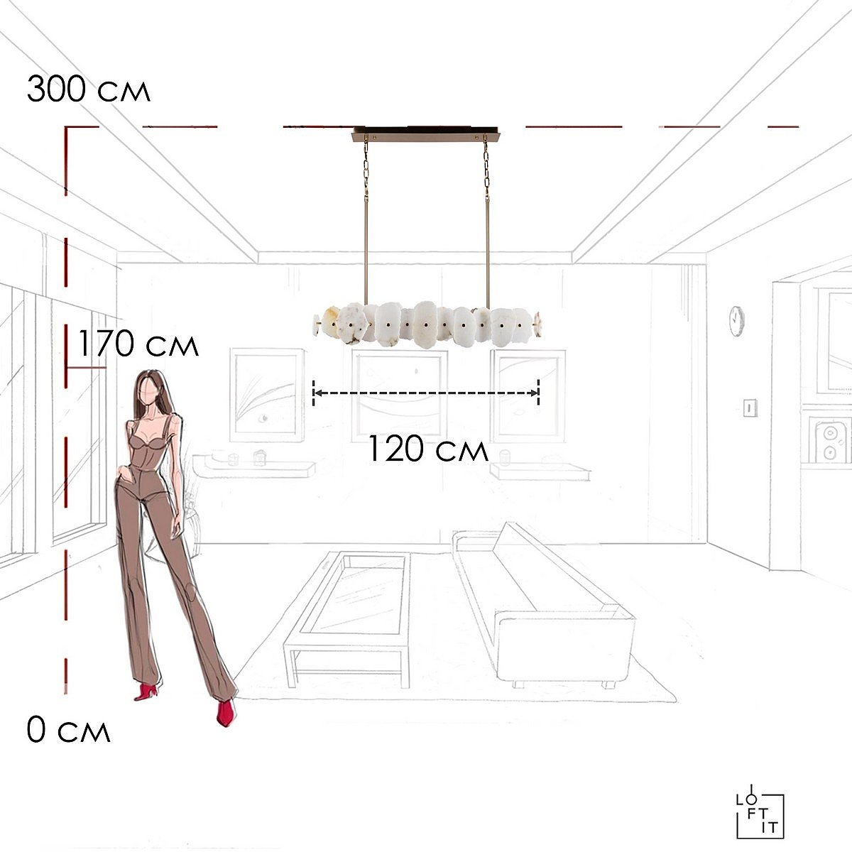 Подвесная люстра Loft It Alicante 10248/1200