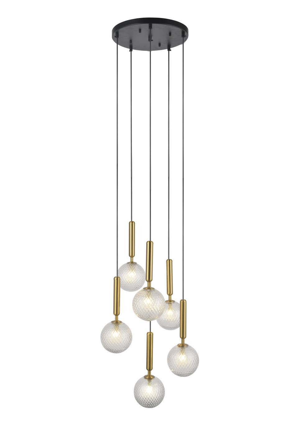 LU-7589/6-G9-GlCl Светильник подвесной Elvan 7589 LU-7589/6-G9-GlCl