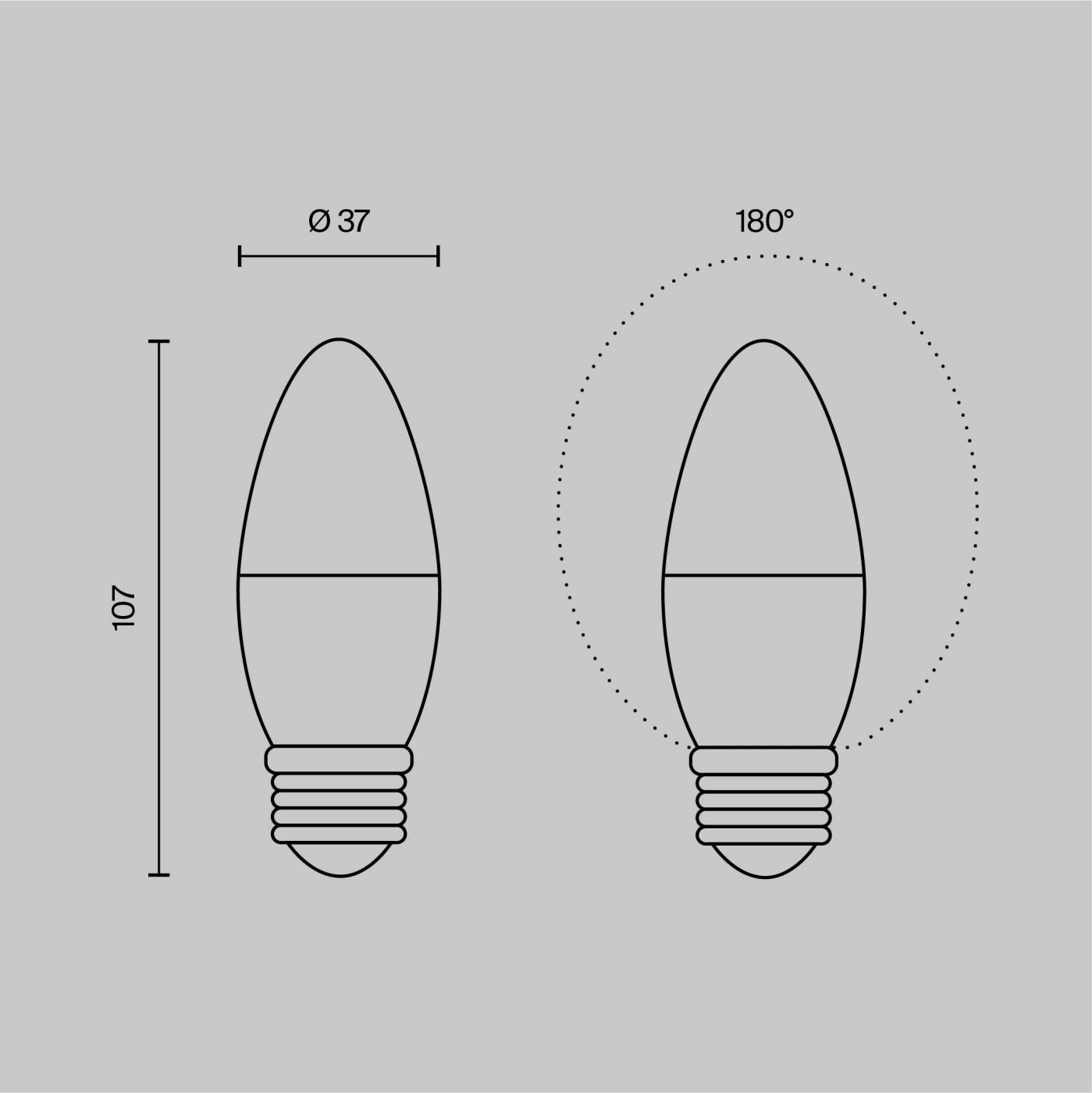 3269 Светодиодная лампочка Candle 7W Voltega 3269