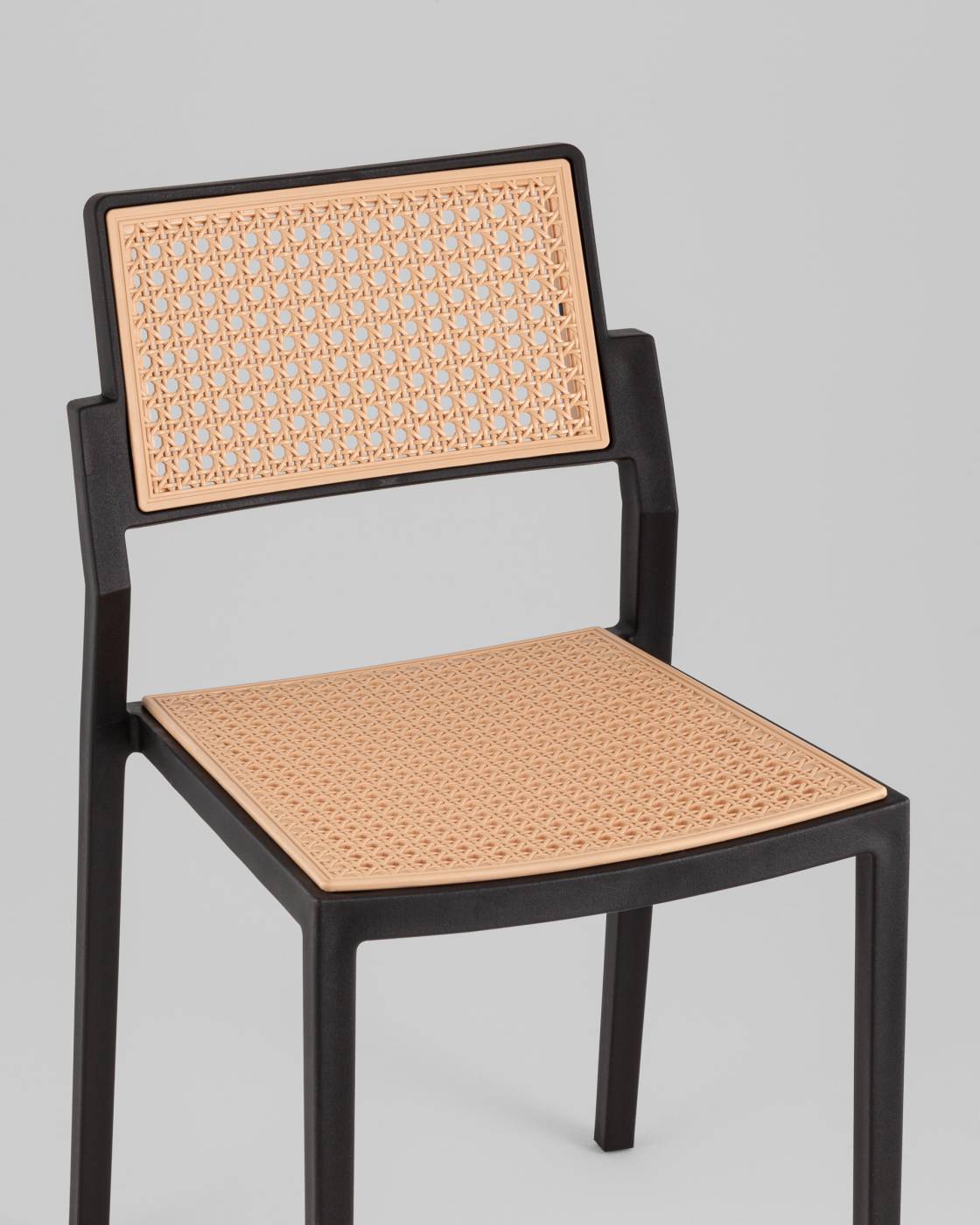 8059 black/beige Стул пластиковый Stool Group Milto 8059 black/beige
