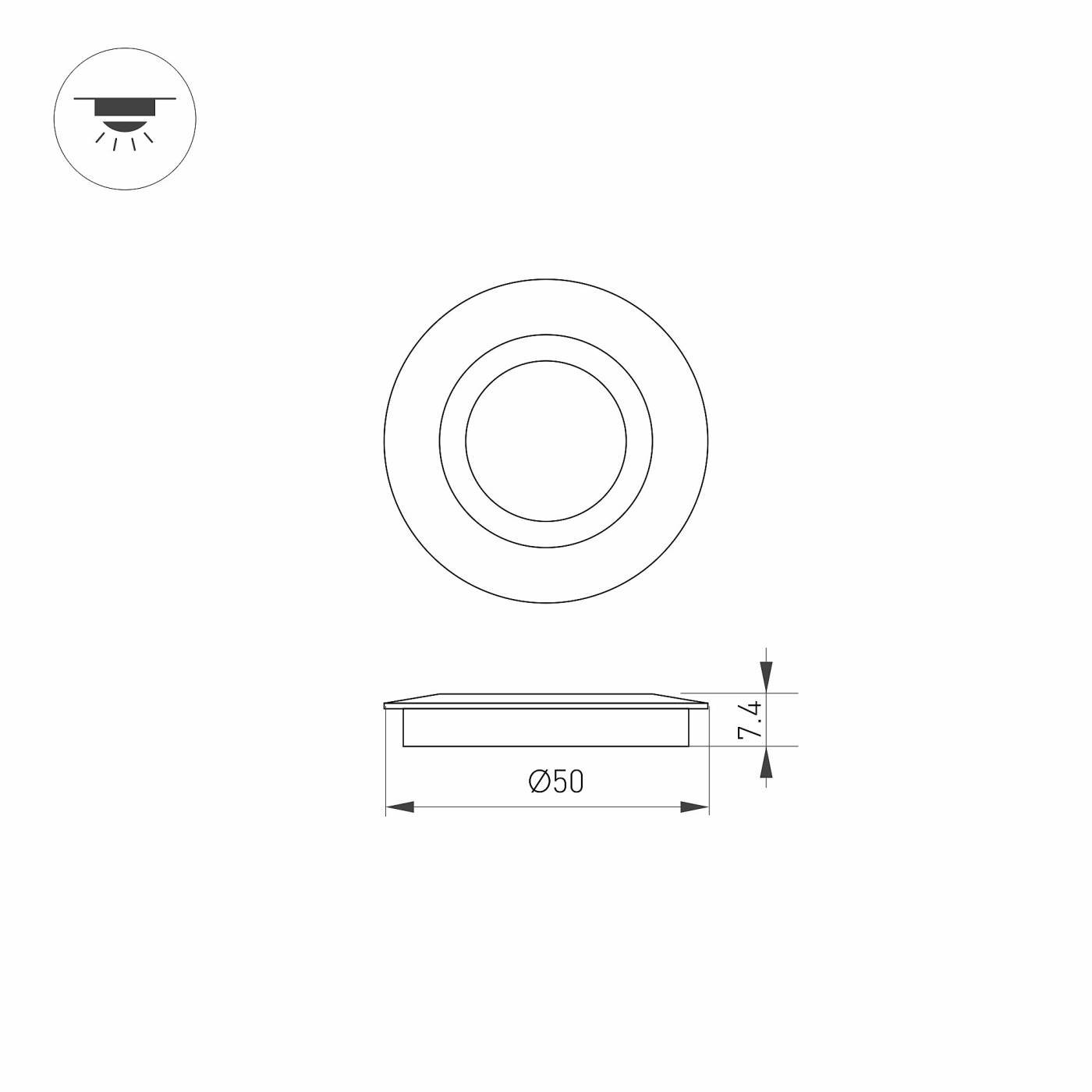Декоративная накладка для светильников серии DECK Arlight Deck 024927