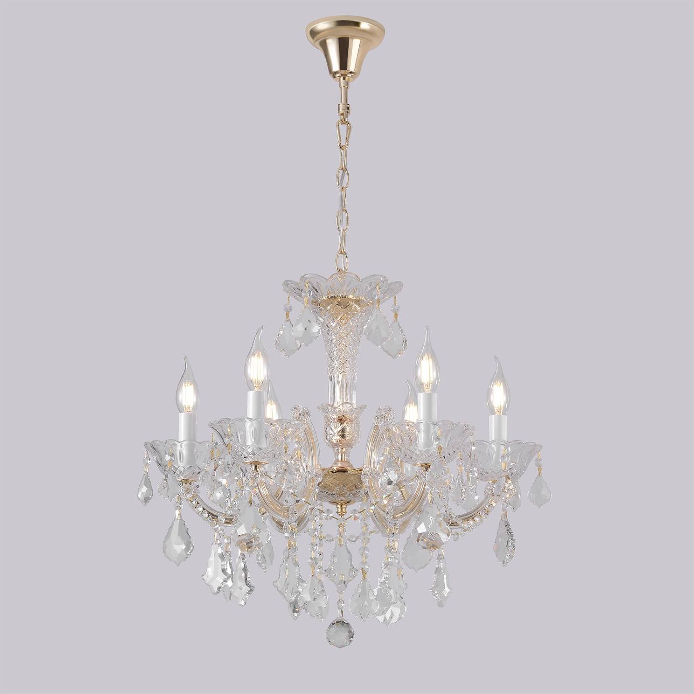CRISTELLE SP6 GOLD Подвесная люстра CRISTELLE Crystal Lux CRISTELLE SP6 GOLD