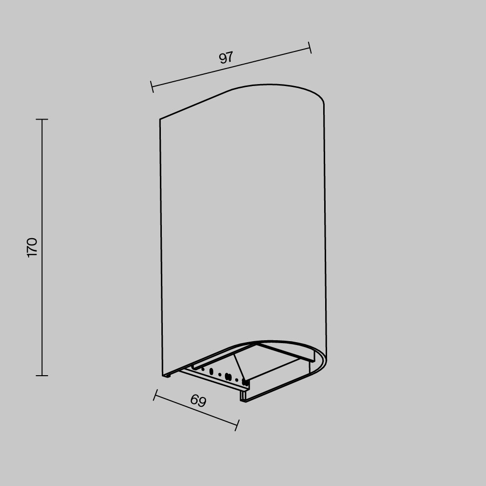 Настенный светильник Drape Maytoni O526WL-L10B3K