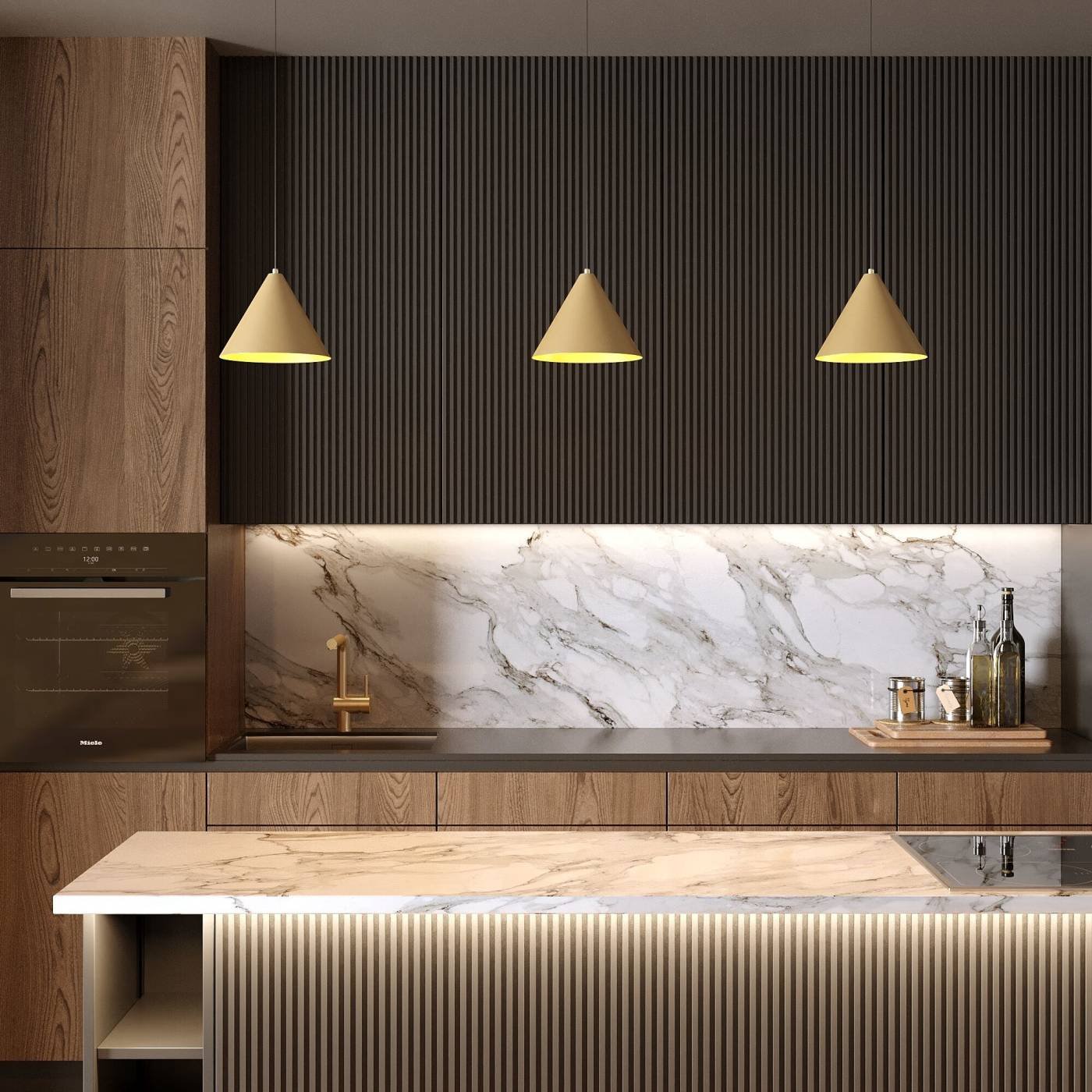 Светильник подвесной Elektrostandard Conus 50316 LED 16W 3000K золотой