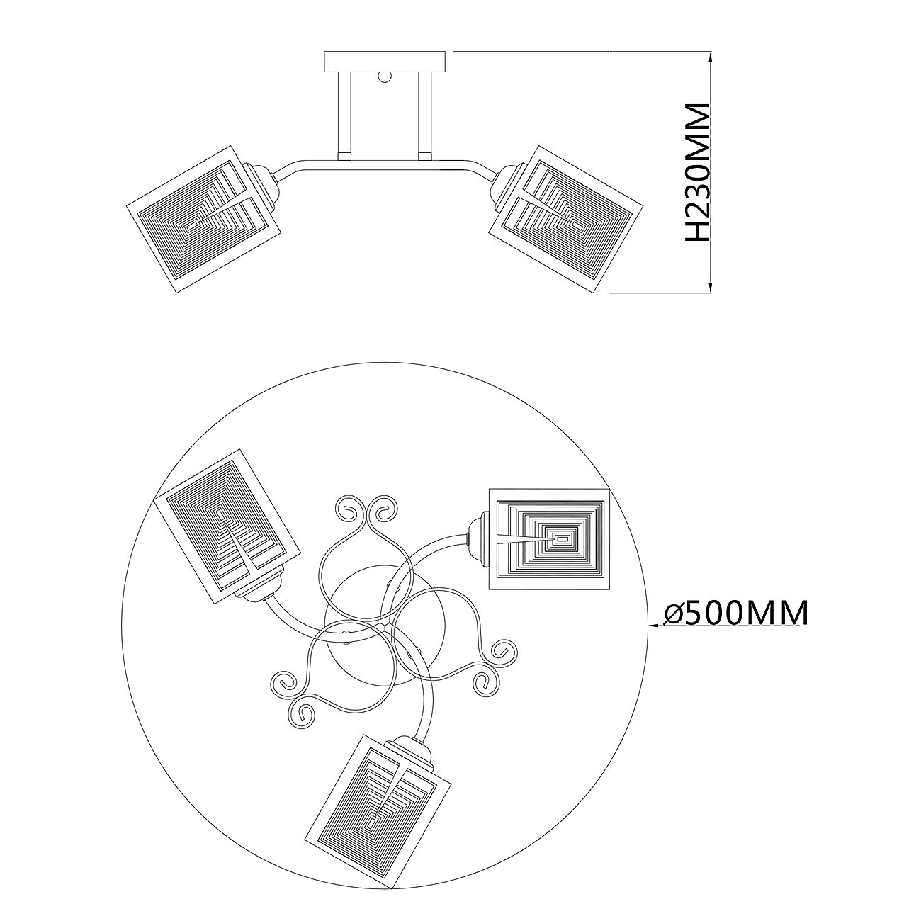 1105/3PL Потолочная люстра Escada Spirea 1105/3PL