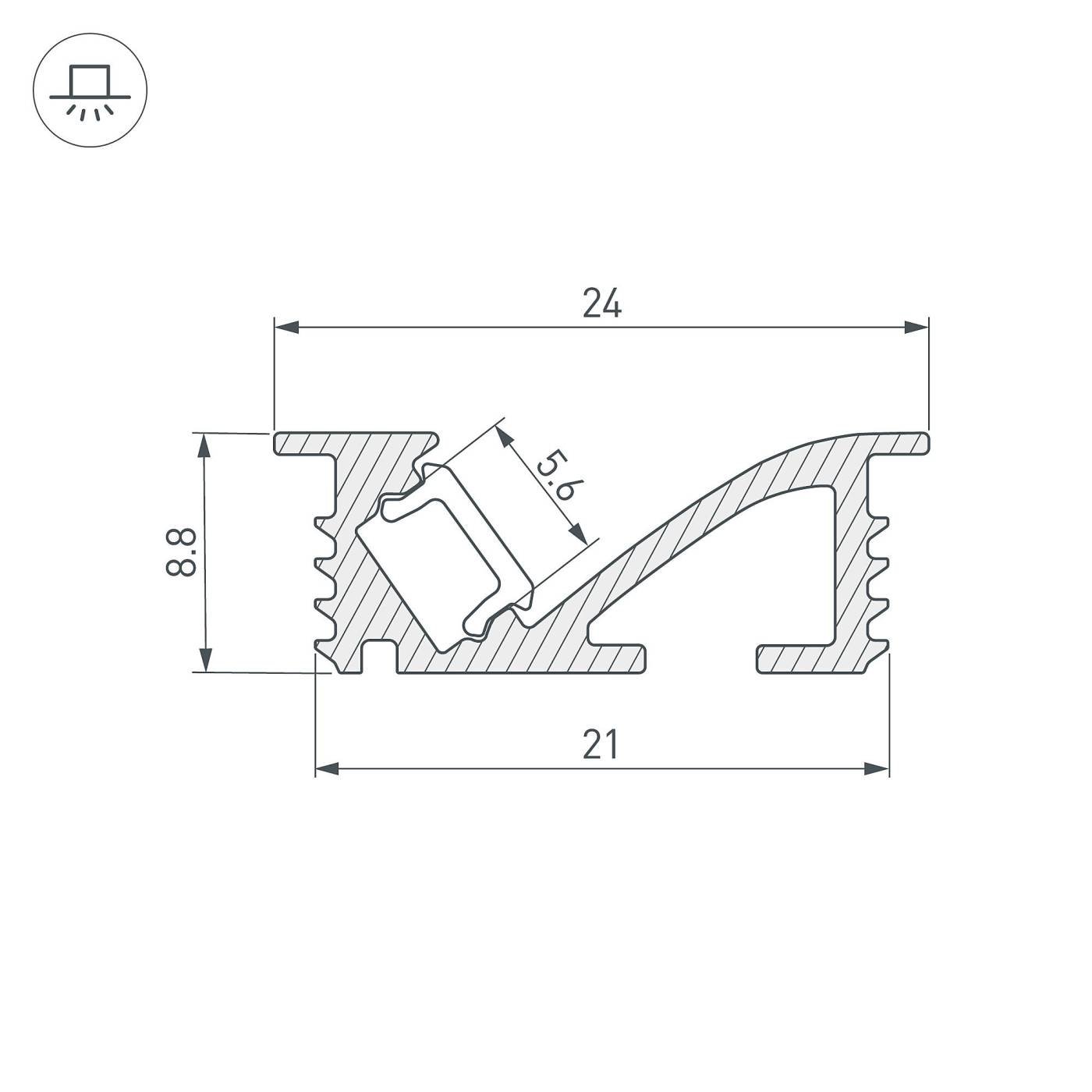 048997 Профиль Arlight Sl-Bevel 048997