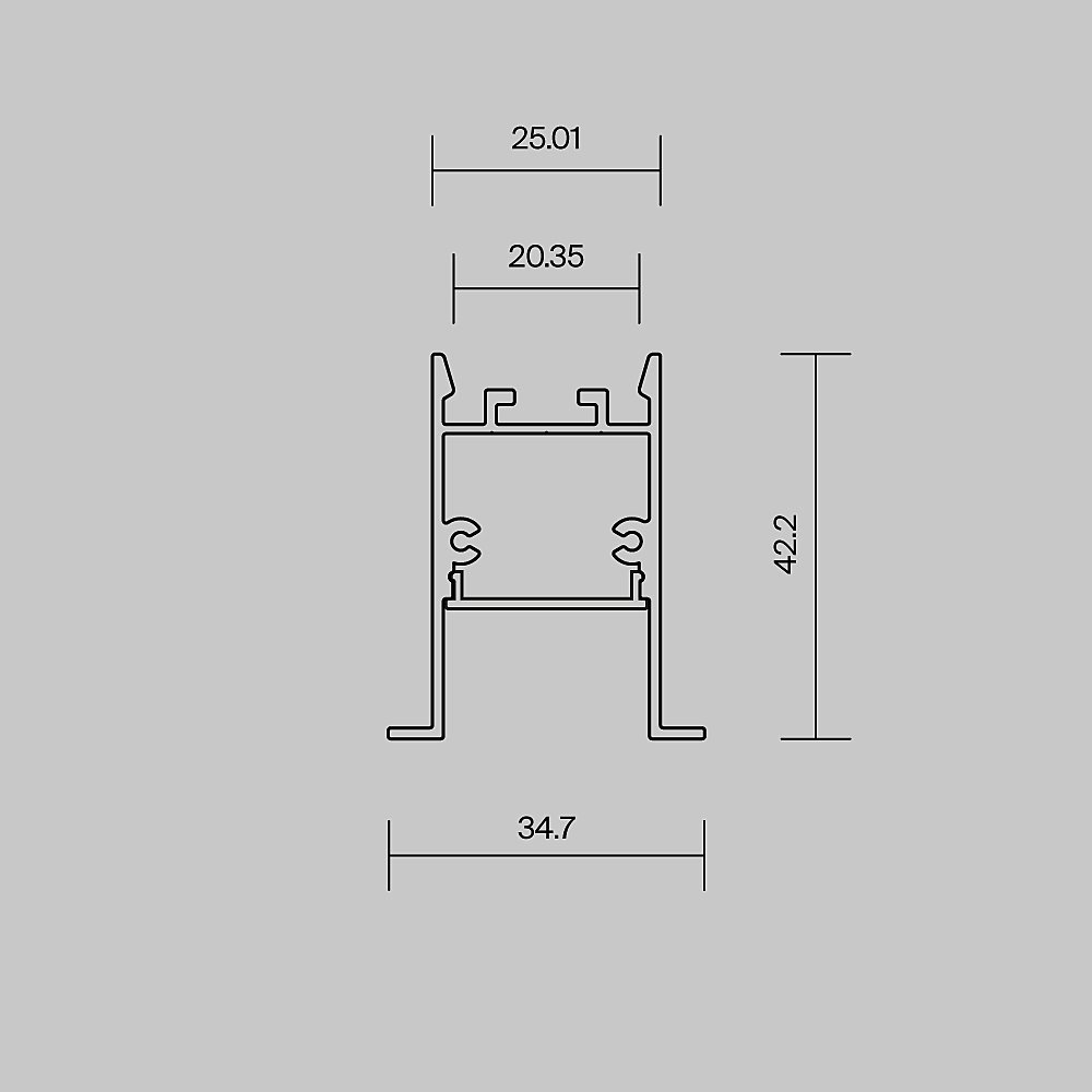 632015 Профиль Maytoni Встраиваемый с накладным фланцем профиль 632015