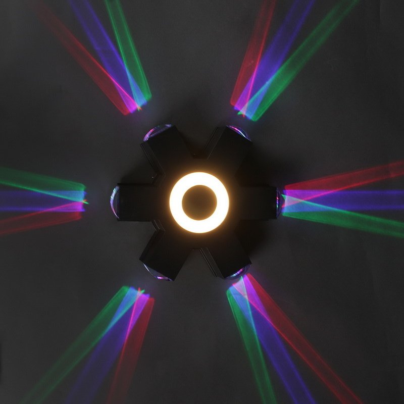 Настенный светильник Reluce 08231-9.2-007U LED4W+6*3W RGB BK