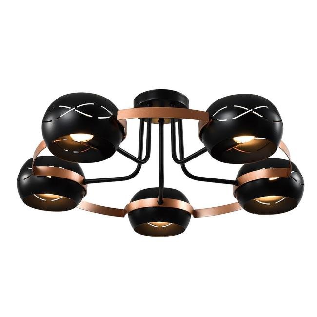 MD.21743-5-S-BK+CP Потолочная люстра IMEX Solar MD.21743-5-S-BK+CP