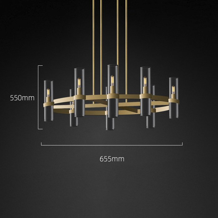MT8888-8H antique brass Люстра на штанге Delight Collection Ravelle MT8888-8H antique brass