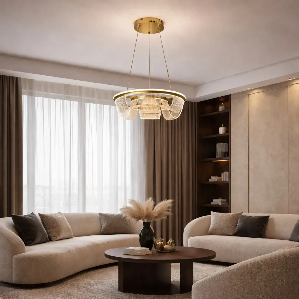 L7706-460 GD Подвесная люстра L LED4U L7706-460 GD