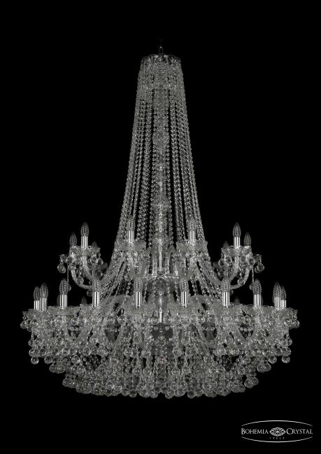 Подвесная хрустальная люстра 1409 Bohemia 1409/20+10/400/h-152/2d Ni
