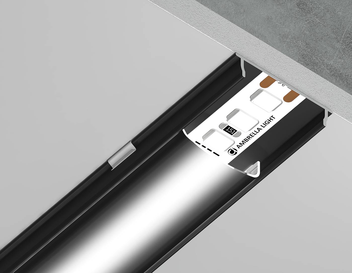 Профиль Ambrella Illumination GP1600BK/BK