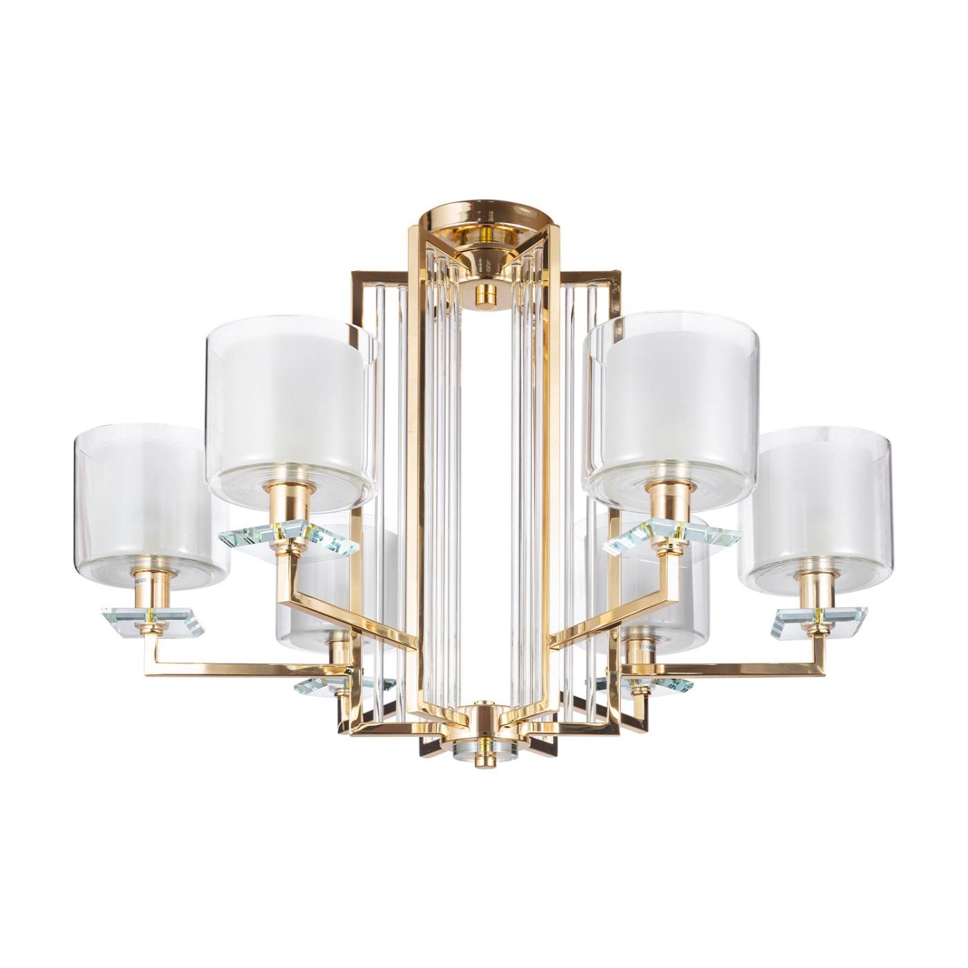 NICOLAS SP-PL6 GOLD/WHITE Подвесная люстра Crystal Lux Nicolas NICOLAS SP-PL6 GOLD/WHITE