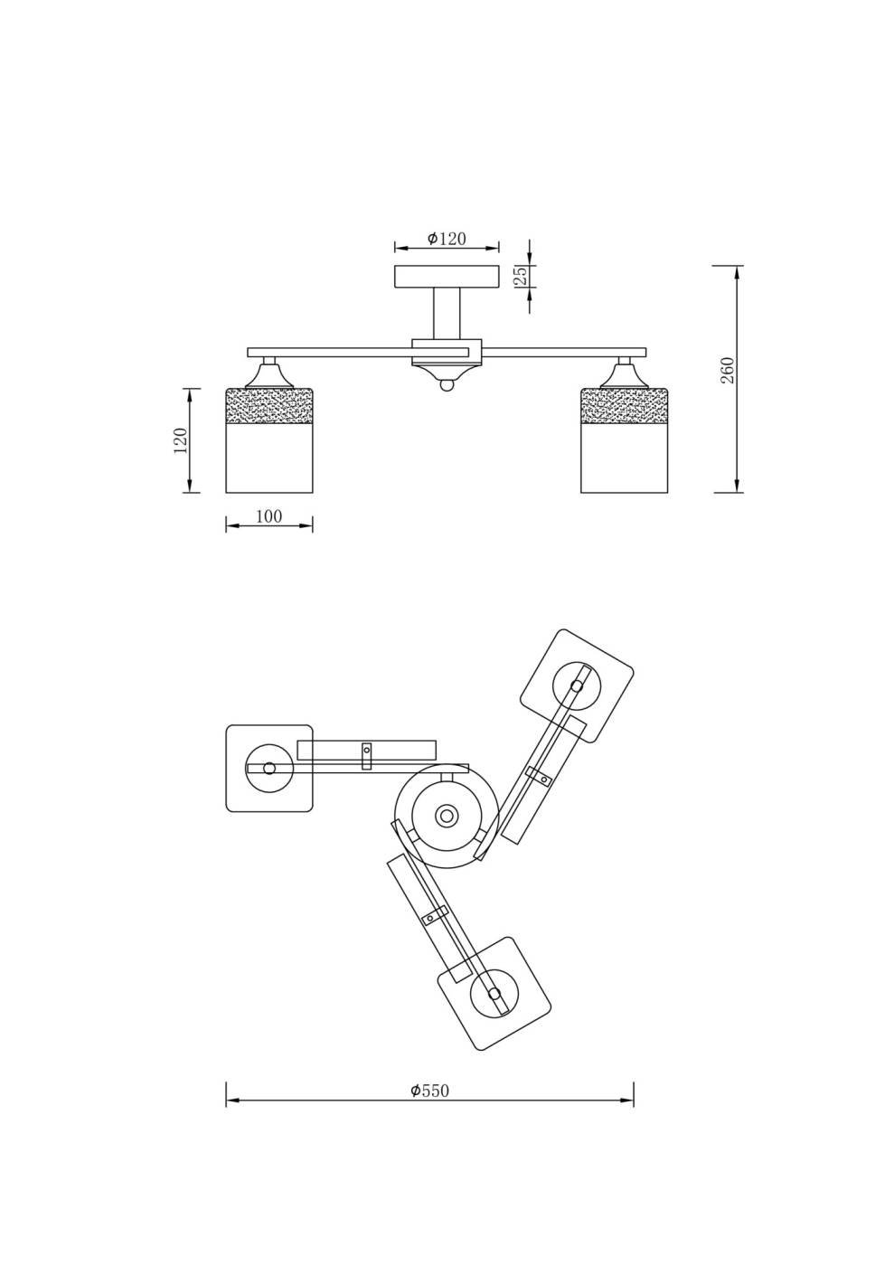 FR5154PL-03B Потолочная люстра Glitz Freya FR5154PL-03B