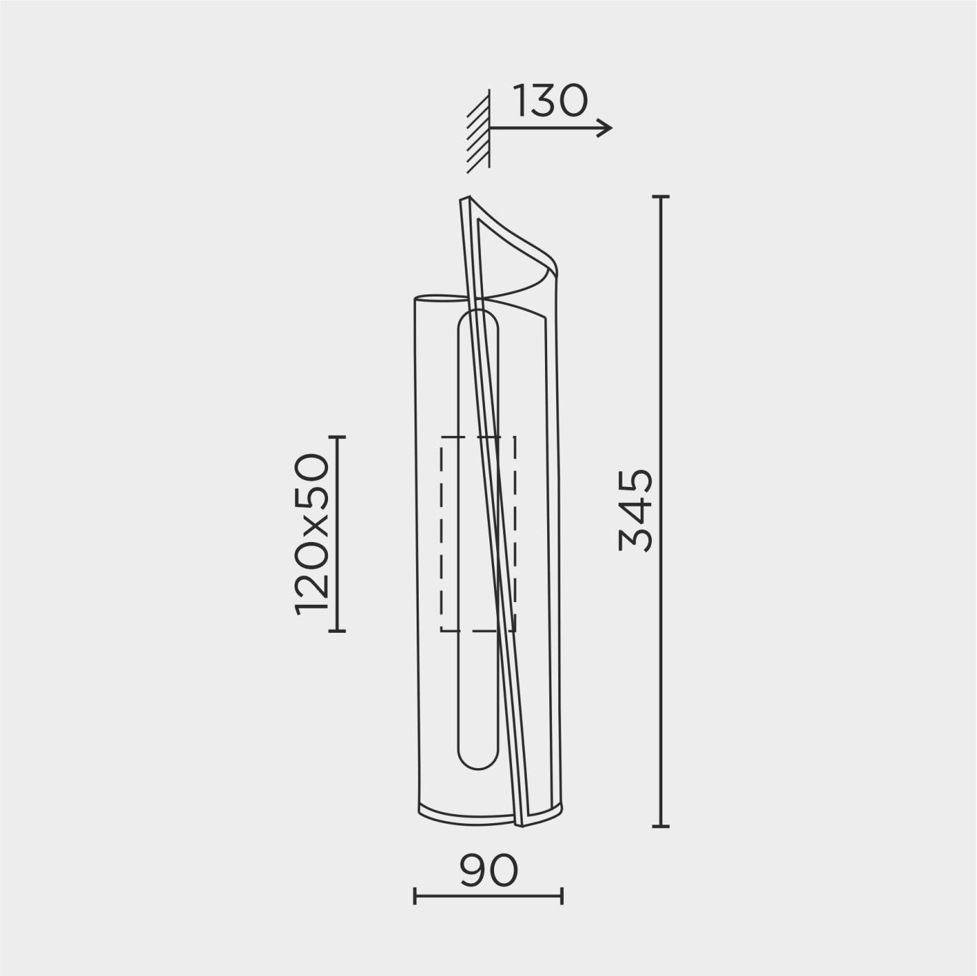 L6298-01 GR Настенный светильник L LED4U L6298-01 GR