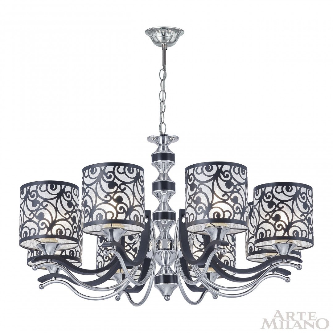 Подвесная люстра Arte Milano Florentia-4957 304957/8 Bk/Ni