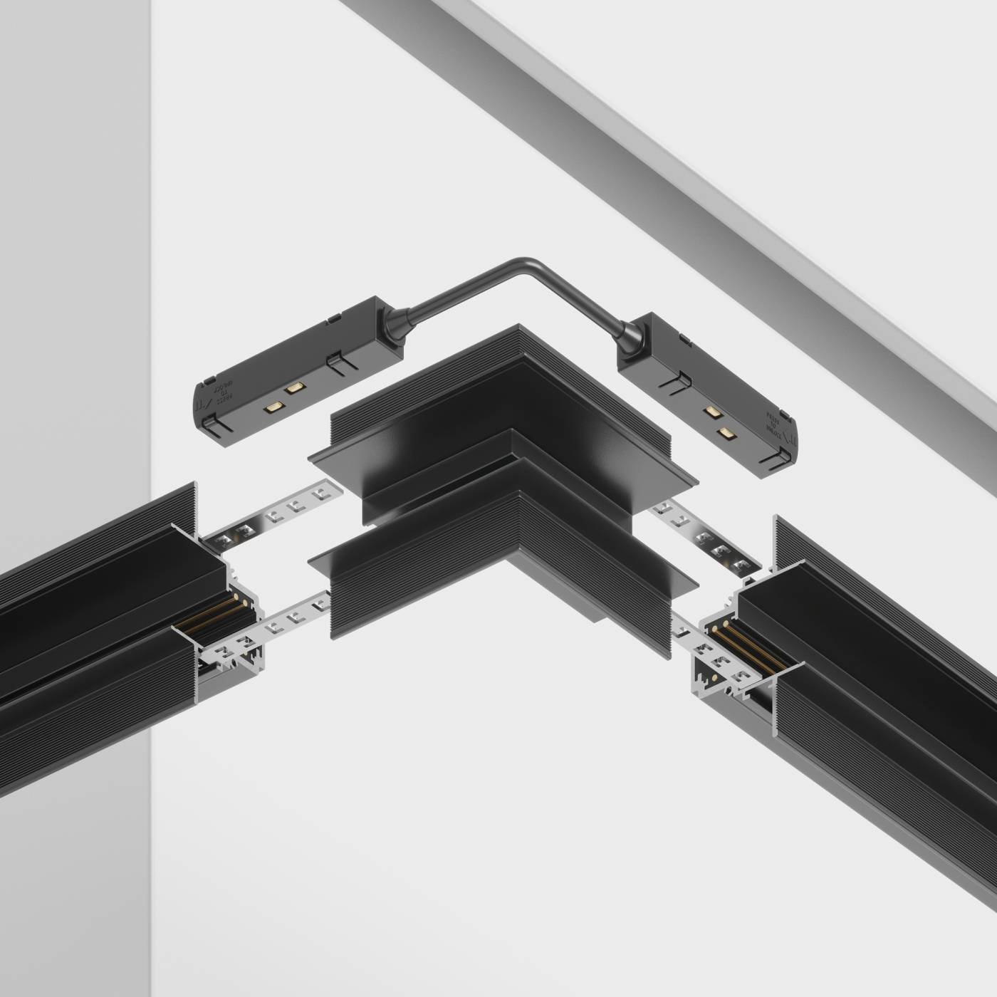 TRA004OCL-22B Угловой внешний коннектор для встраиваемого магнитного шинопровода Maytoni Accessories for tracks TRA004OCL-22B