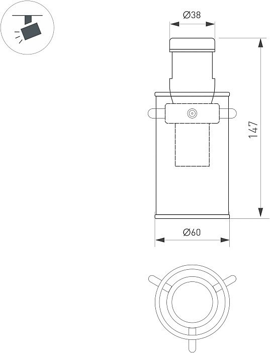 Трековый светильник Arlight Apriori 044773