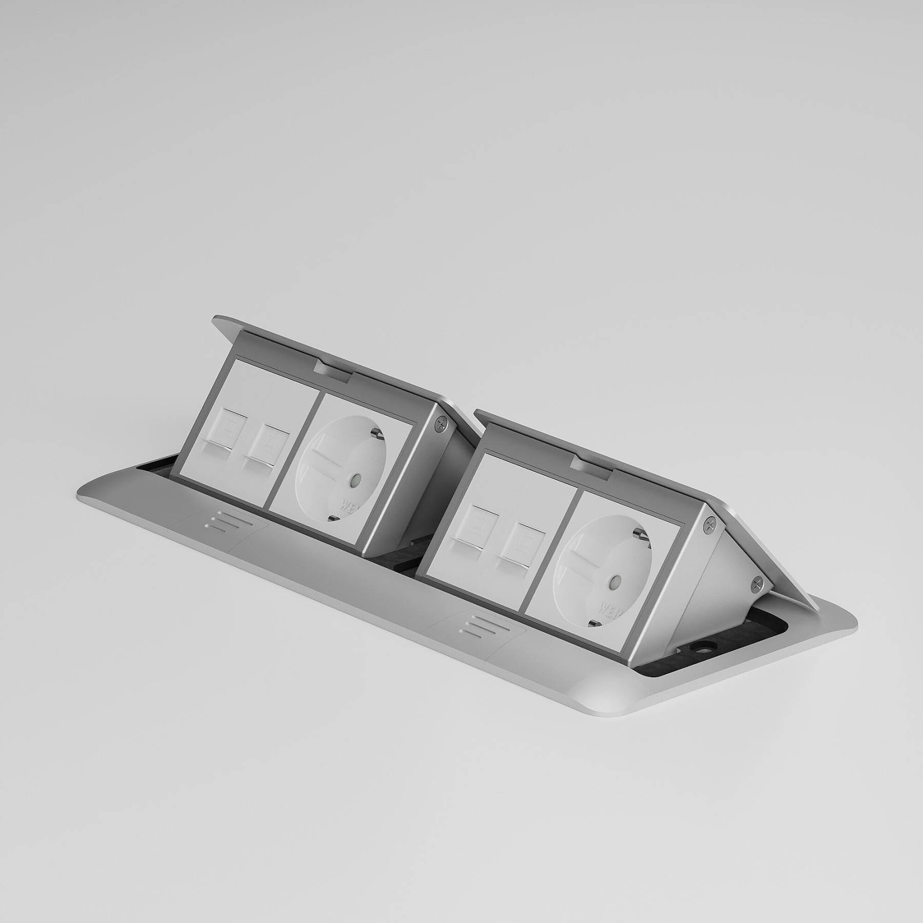 W8078065/ Выдвижной блок (Лючок) на 8 модулей (серебряный) Werkel W8078065/ Выдвижной блок (Лючок) на 8 модулей (серебряный)