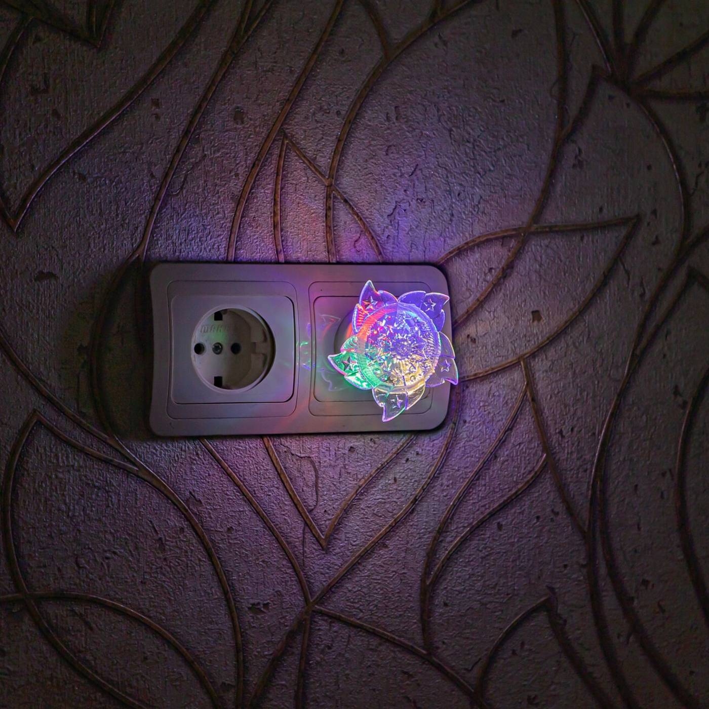 Детский ночник Uniel DTL-308-Цветок/RGB/4LED/0,5W