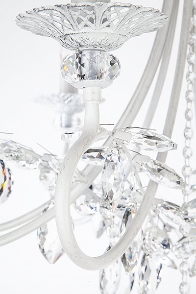 Подвесная люстра Eurosvet Александрия 60057/8 белый с серебром