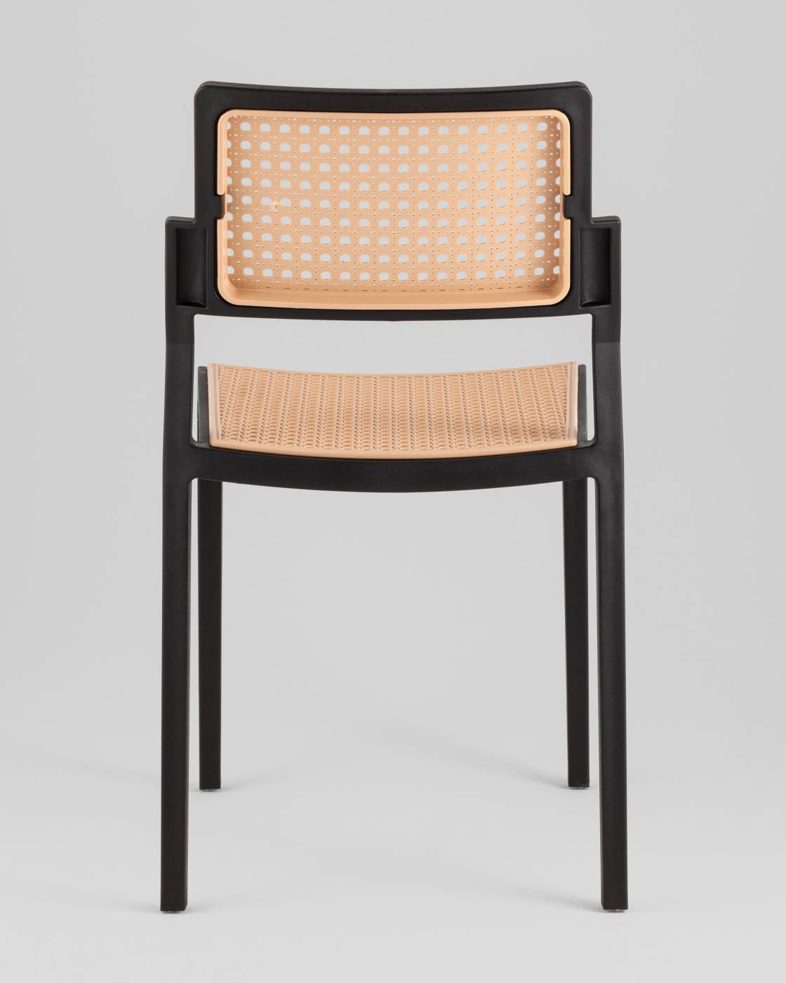 8059 black/beige Стул пластиковый Stool Group Milto 8059 black/beige