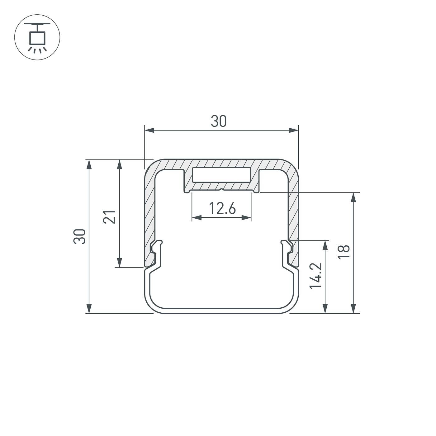 Профиль Arlight Line-D 055073