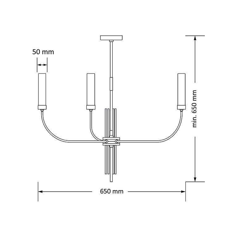 Люстра на штанге Kutek Mussa MUS-ZW-3(T)