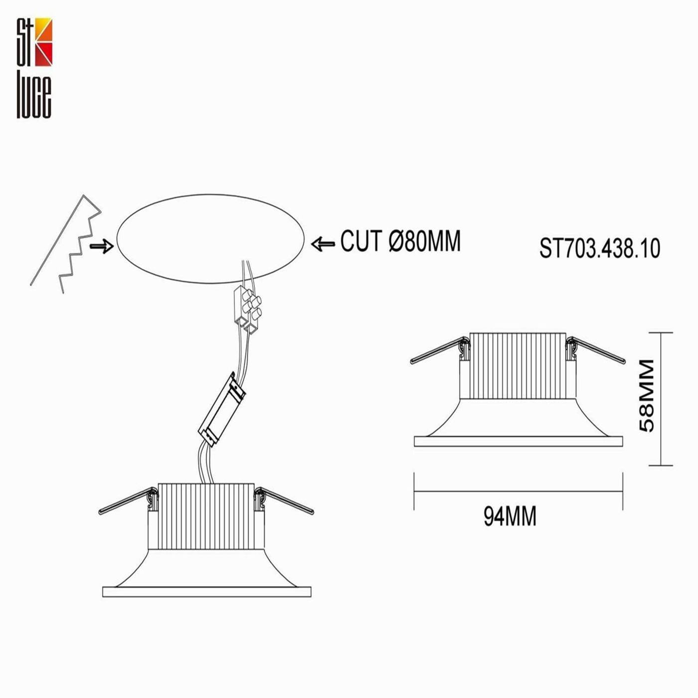 ST703.438.10 Встраиваемый светильник ST Luce ST703 ST703.438.10