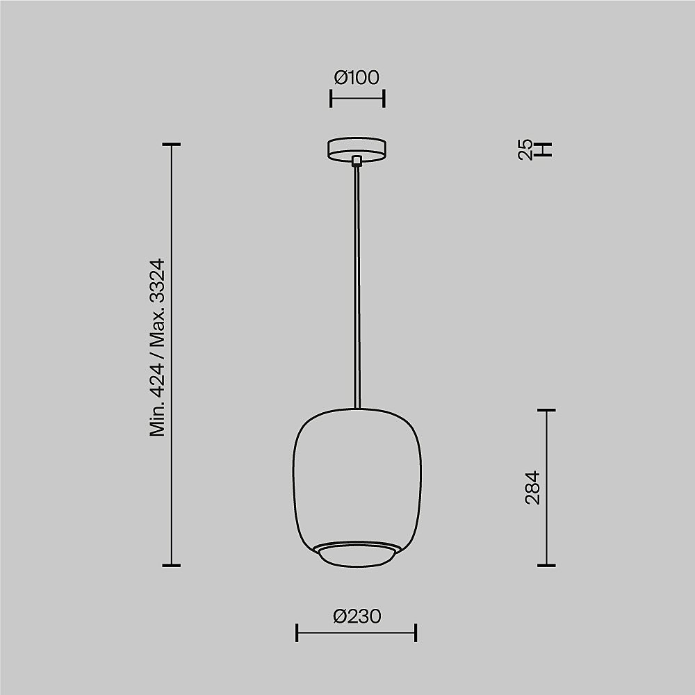 Светильник подвесной Maytoni Brio MOD466PL-L12GR3K