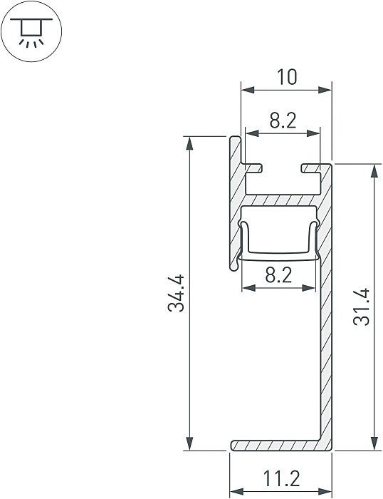 Профиль Arlight Arh-Plintus 046858