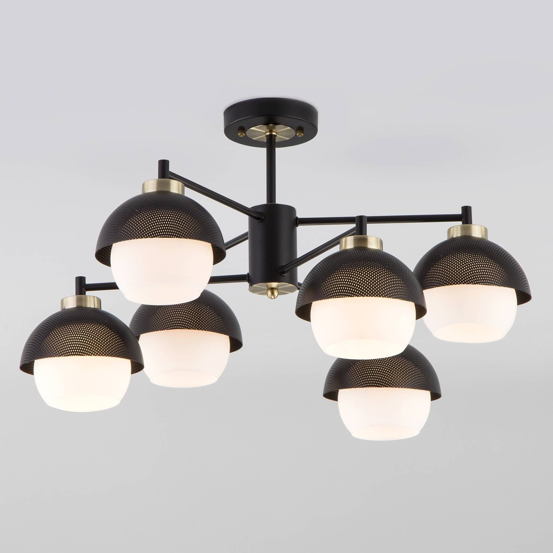 70106/6 черный Smart Потолочная люстра Eurosvet Nocciola 70106/6 черный Smart