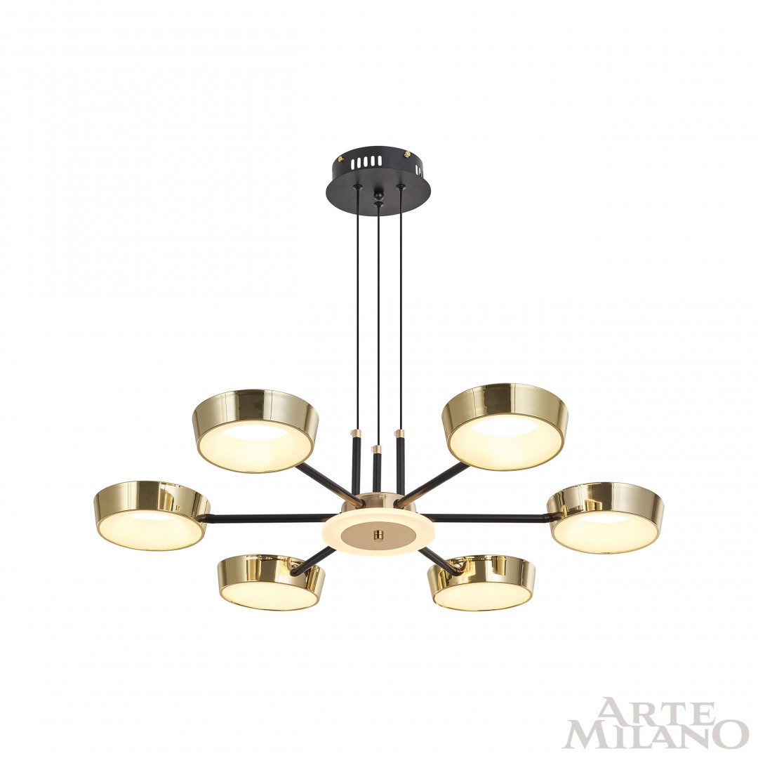 271079/6 BK/GD Подвесная люстра Arte Milano Ferrara71079 271079/6 BK/GD