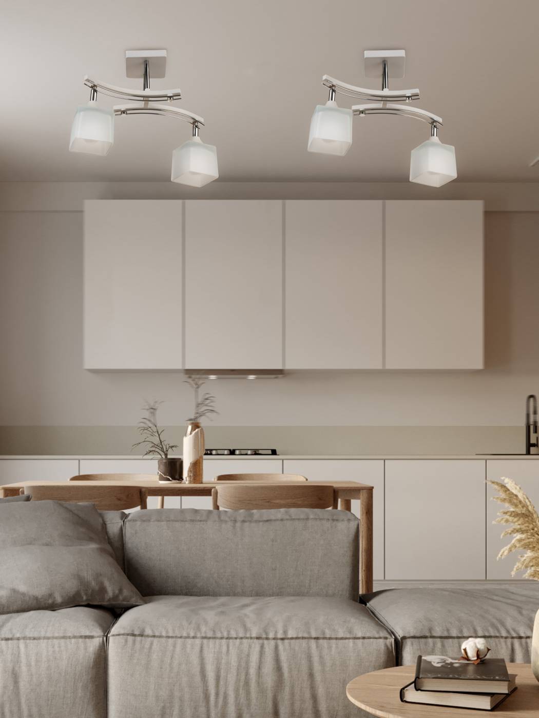 Потолочная люстра Мелодия Света P9574-2 WT+CR 000024786