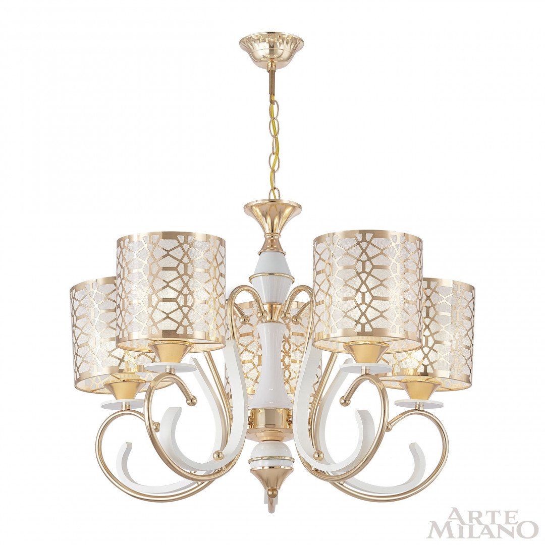 301237/5 Wh/Gd Подвесная люстра Arte Milano Florentia-1237 301237/5 Wh/Gd