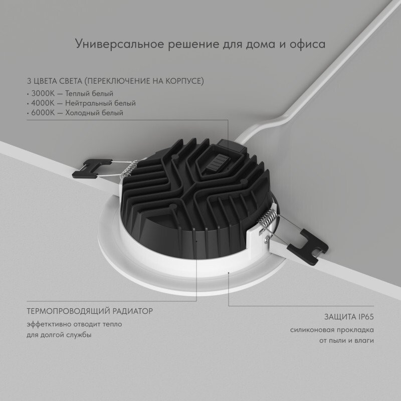 DK2461-WH Встраиваемый светильник VERSA Denkirs DK2461-WH