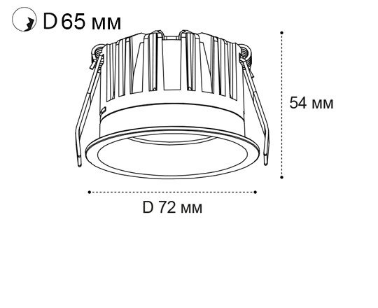 Встраиваемый светильник Italline IT08 IT08-8035 gold 3000K
