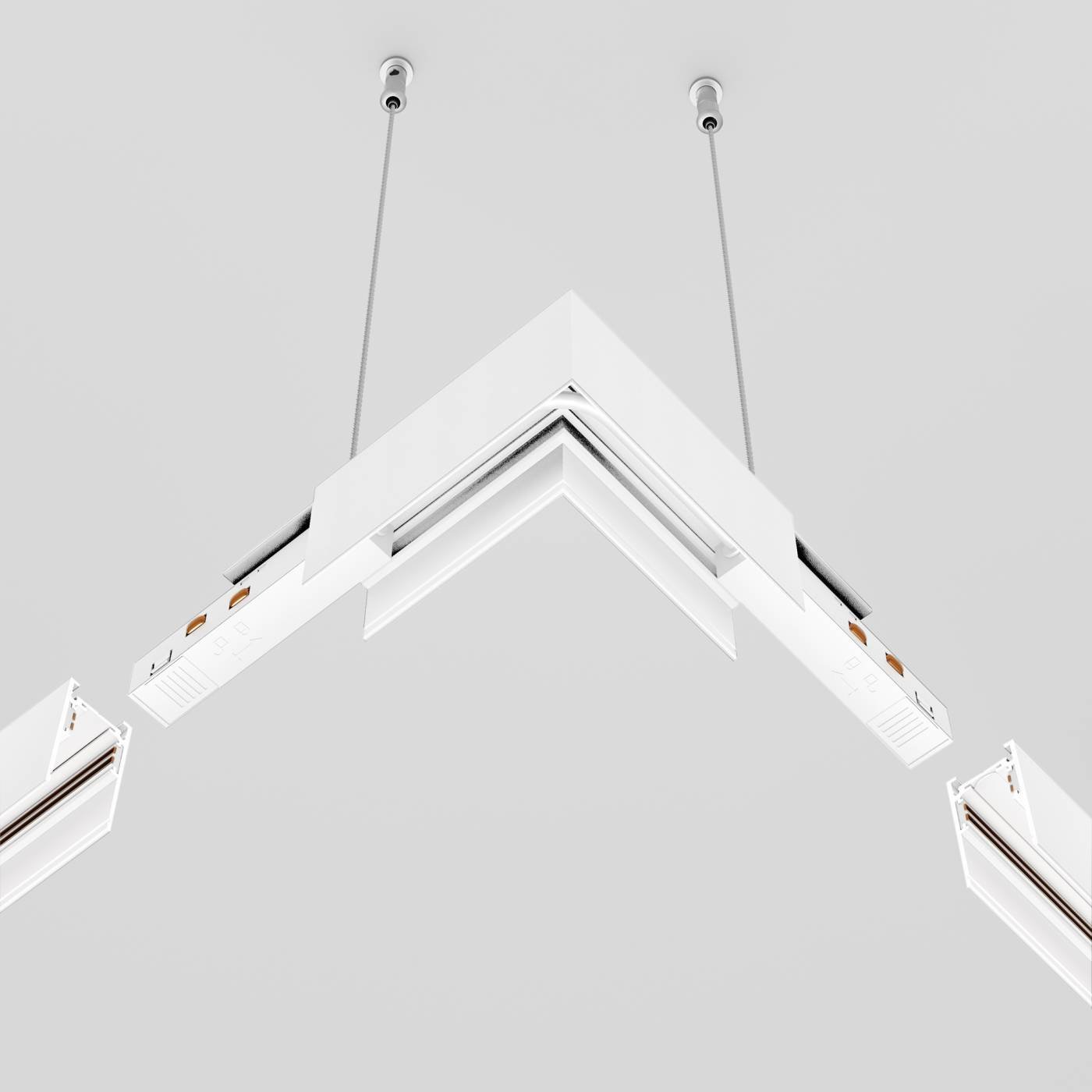 TRA034CPC-42W-15 Коннектор питания угловой 15 см Maytoni Accessories for tracks Exility TRA034CPC-42W-15