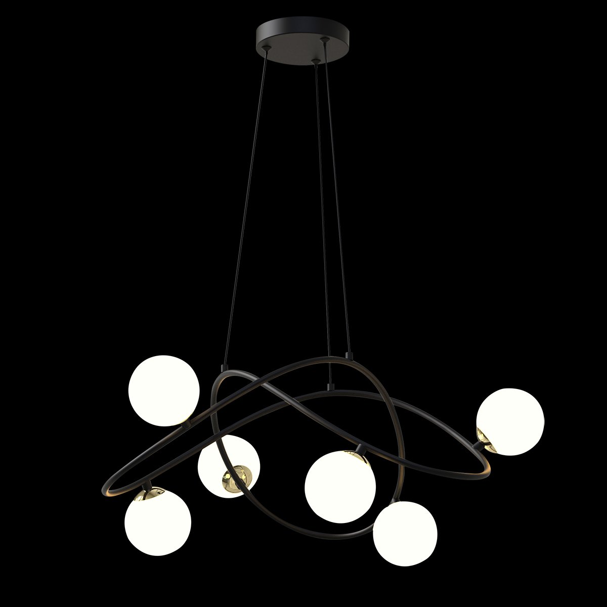 P0691-6A black Подвесная люстра Delight Collection P0691 P0691-6A black