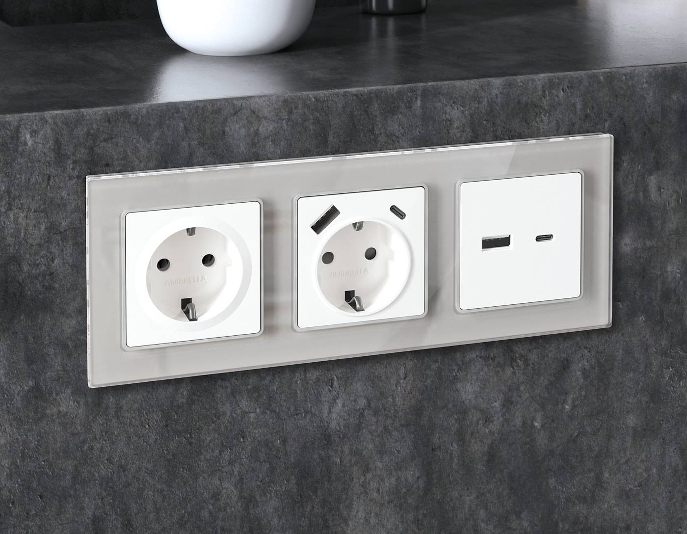 Рамка Ambrella Volt Platos Стекло органическое AF330403