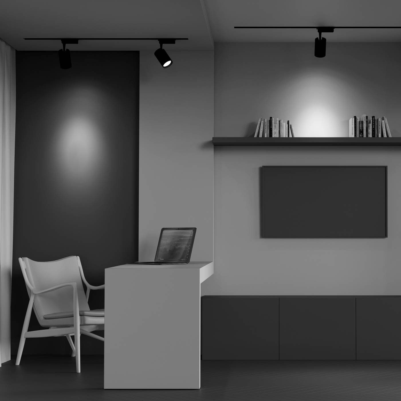 Трековый светильник Maytoni Vuoro TR003-1-17W4K-B