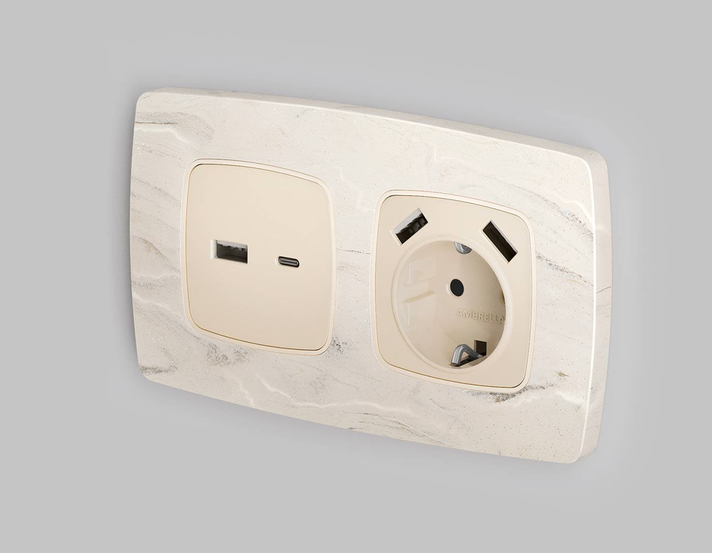 OP3090 Накладка на механизм Ambrella Volt OMEGA OP3090