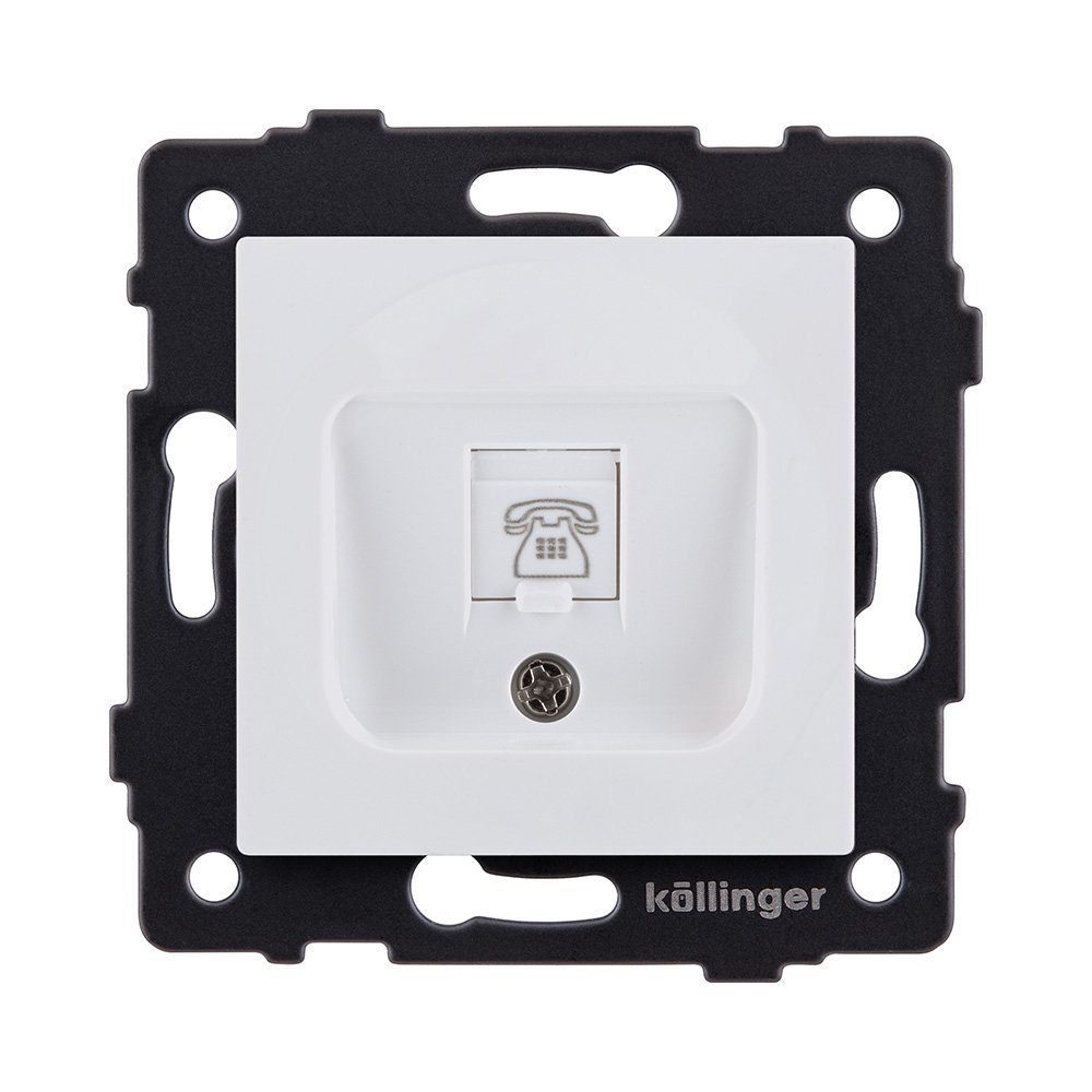 REA-009WM Розетка телефонная RJ11, белый матовый Kollinger REA-009WM для Aspekt, Eleganz, Reflex