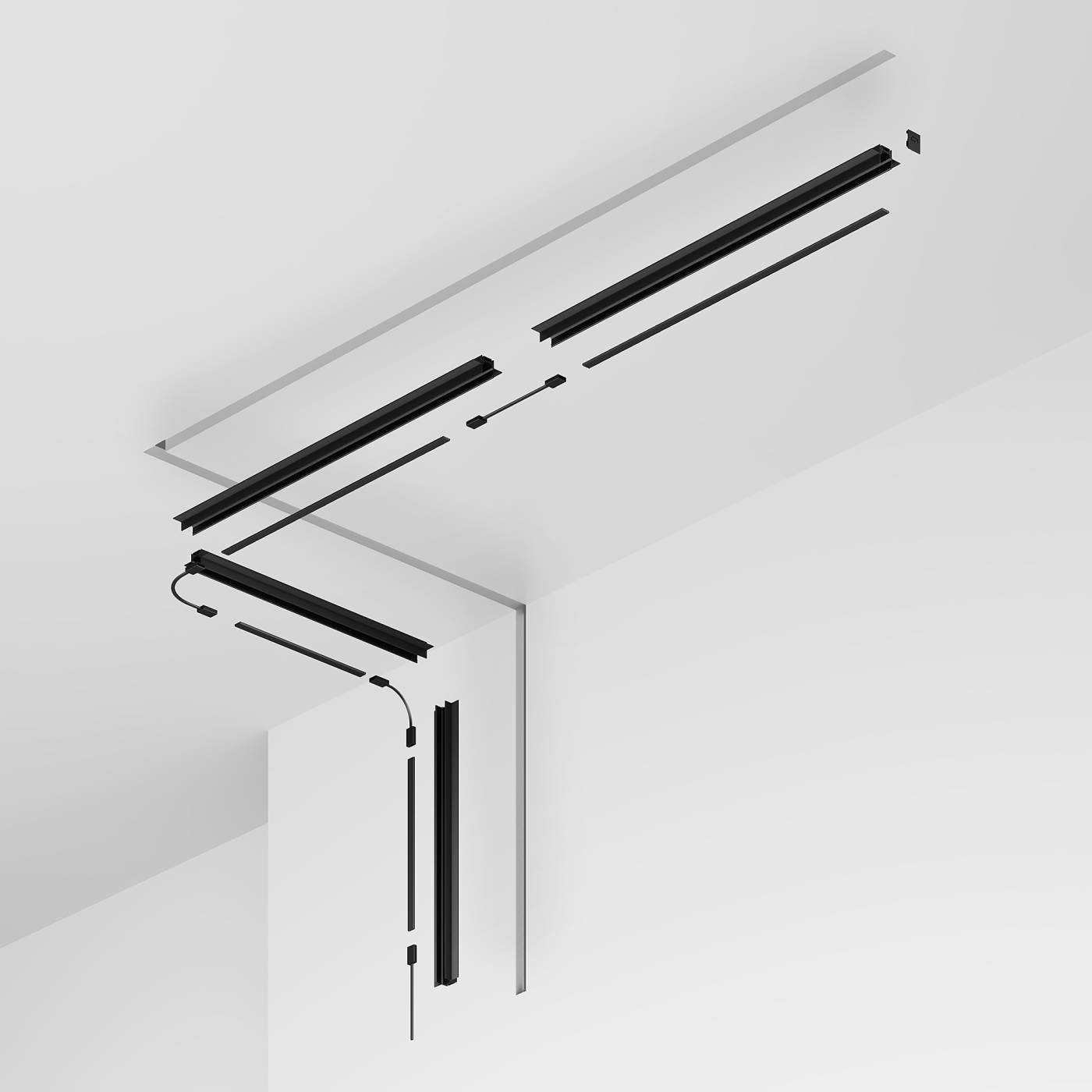 Профиль 2м Exility IP встраиваемый Maytoni Профиль для уличной трековой системы Exility IP O-TR002ED-P-B2M