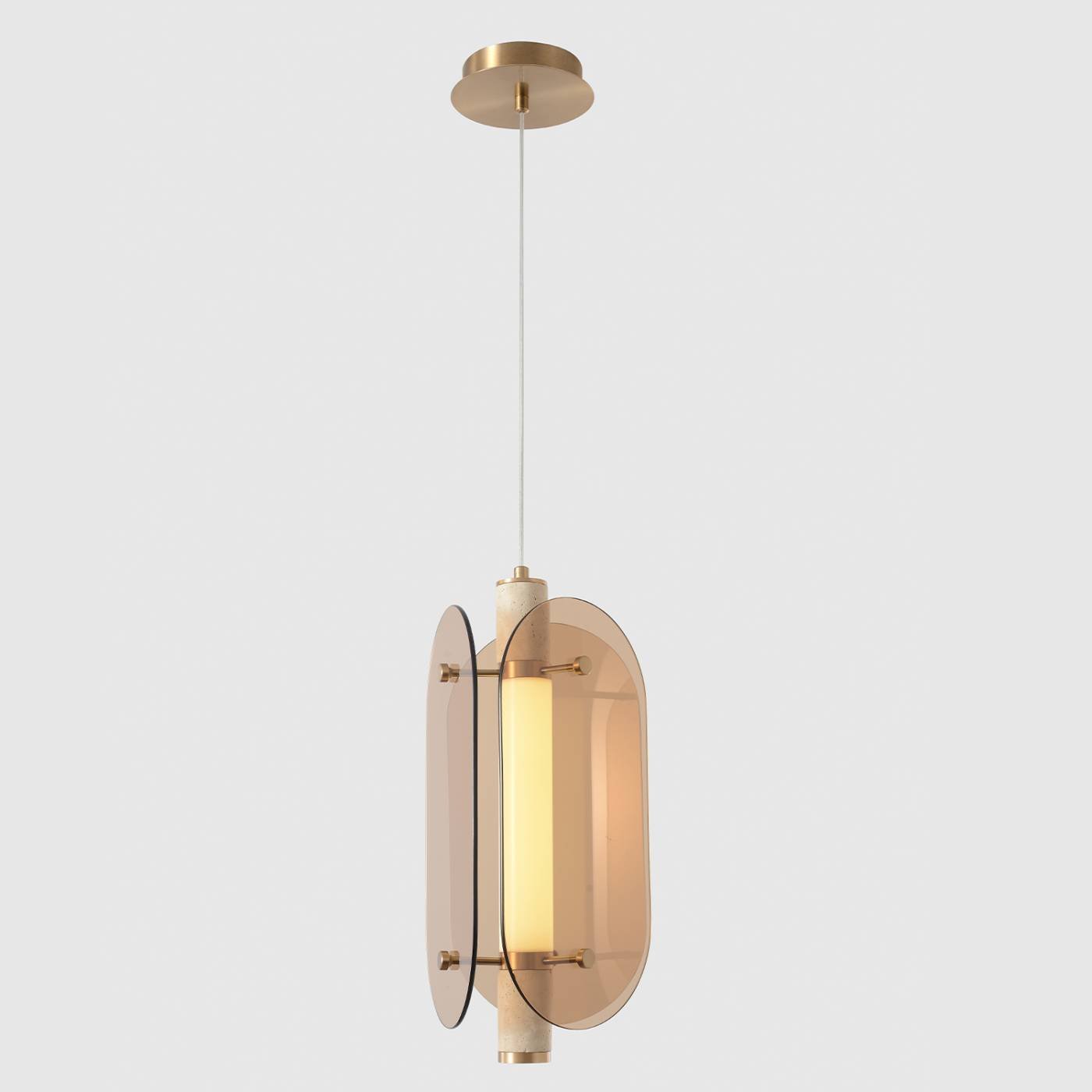 Светильник подвесной Crystal Lux Amarillo AMARILLO SP18W LED BRASS