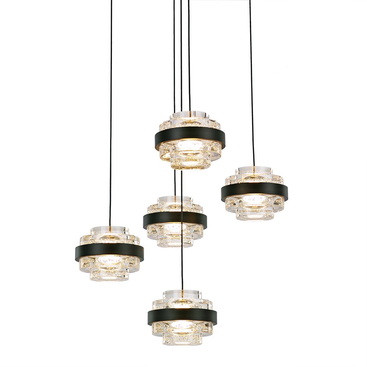 MD22030002-5A black/clear Светильник подвесной Delight Collection Indiana MD22030002-5A black/clear